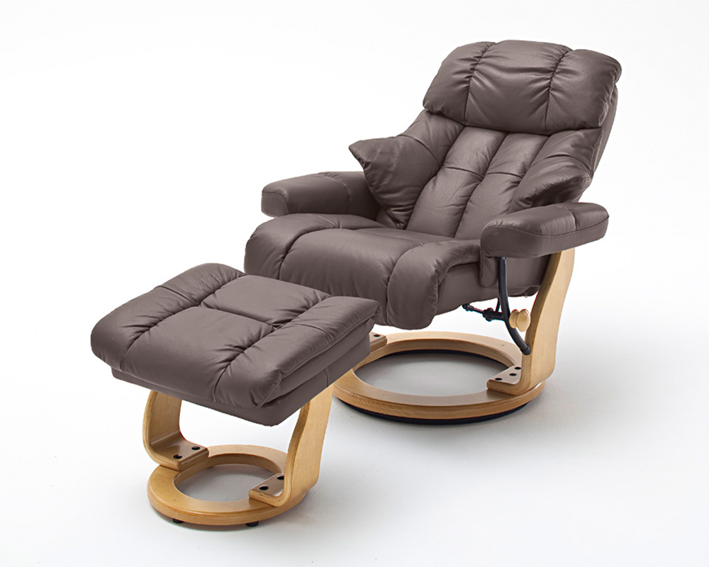 Calgary XXL Fotel relax z podnóżkiem